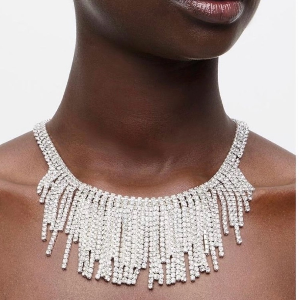 NWT J.Crew crystal fringe necklace